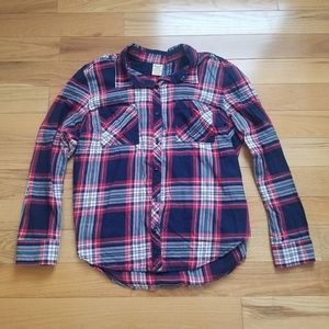 Faded glory plaid button down shirt
